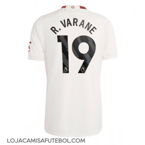 Camisa de Futebol Manchester United Raphael Varane #19 Equipamento Alternativo 2023-24 Manga Curta
